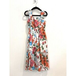 Abercrombie Kids Floral Dress Girls Size 5/6 Sleeveless Tiered Elastic Waist